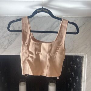 Zara tan crop top. Size small